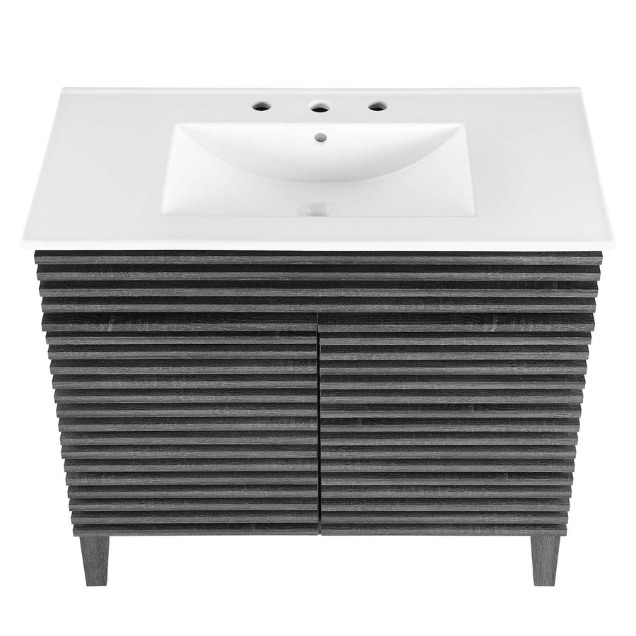 Vera 36" Bathroom Vanity in Charcoal White