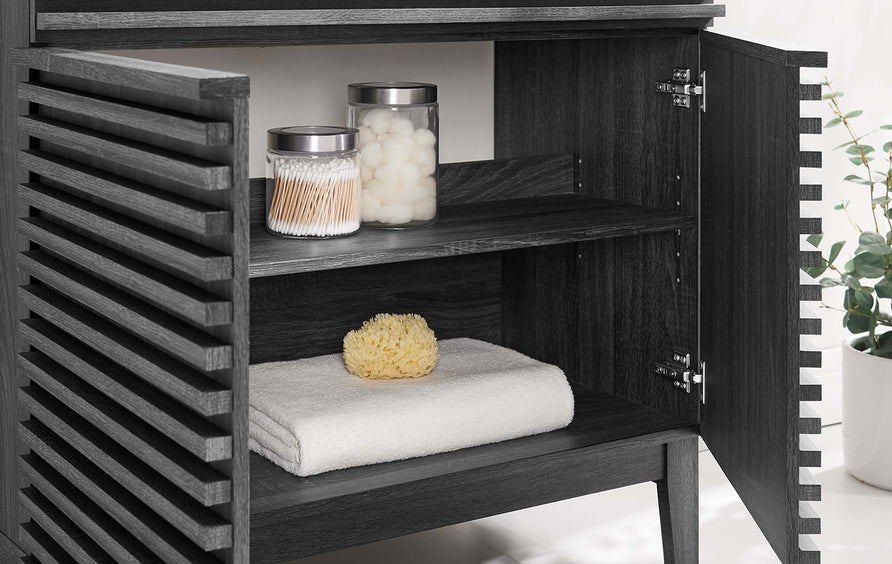 Vera 36" Bathroom Vanity in Charcoal White