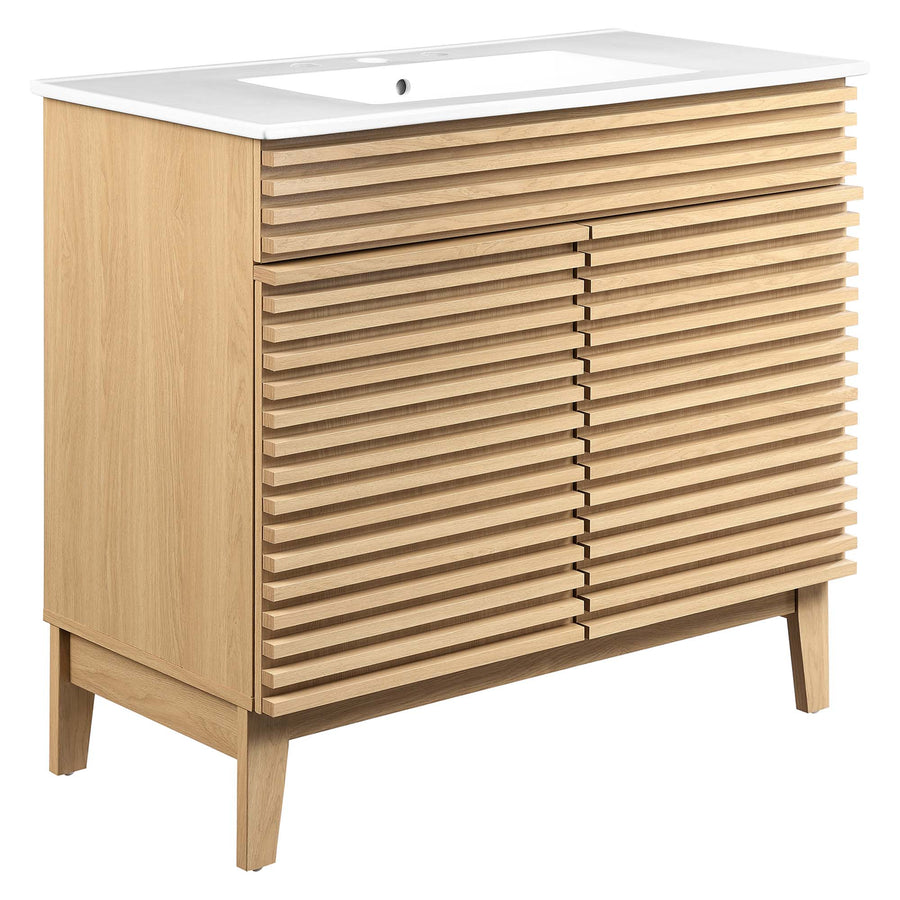 Vera 36" Bathroom Vanity in Oak White