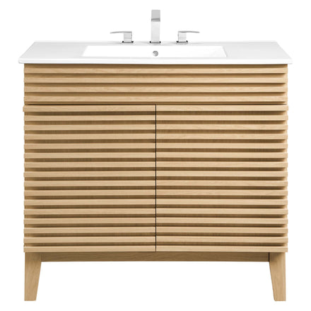 Render 36" Bathroom Vanity in Oak White