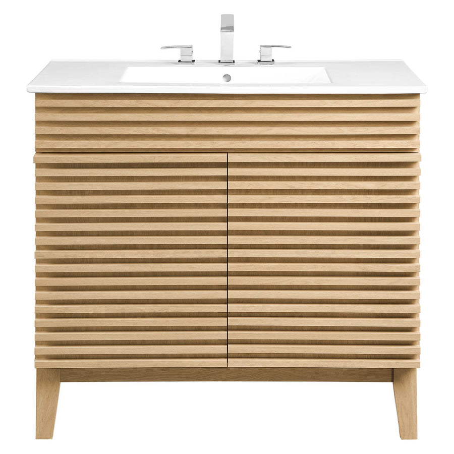 Vera 36" Bathroom Vanity in Oak White