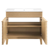 Vera 36" Bathroom Vanity in Oak White