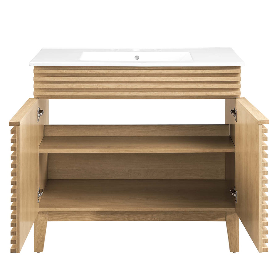 Vera 36" Bathroom Vanity in Oak White