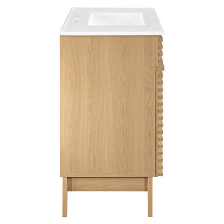 Render 36" Bathroom Vanity in Oak White