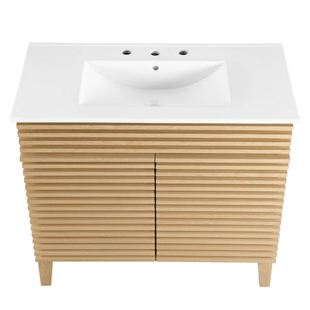 Render 36" Bathroom Vanity in Oak White