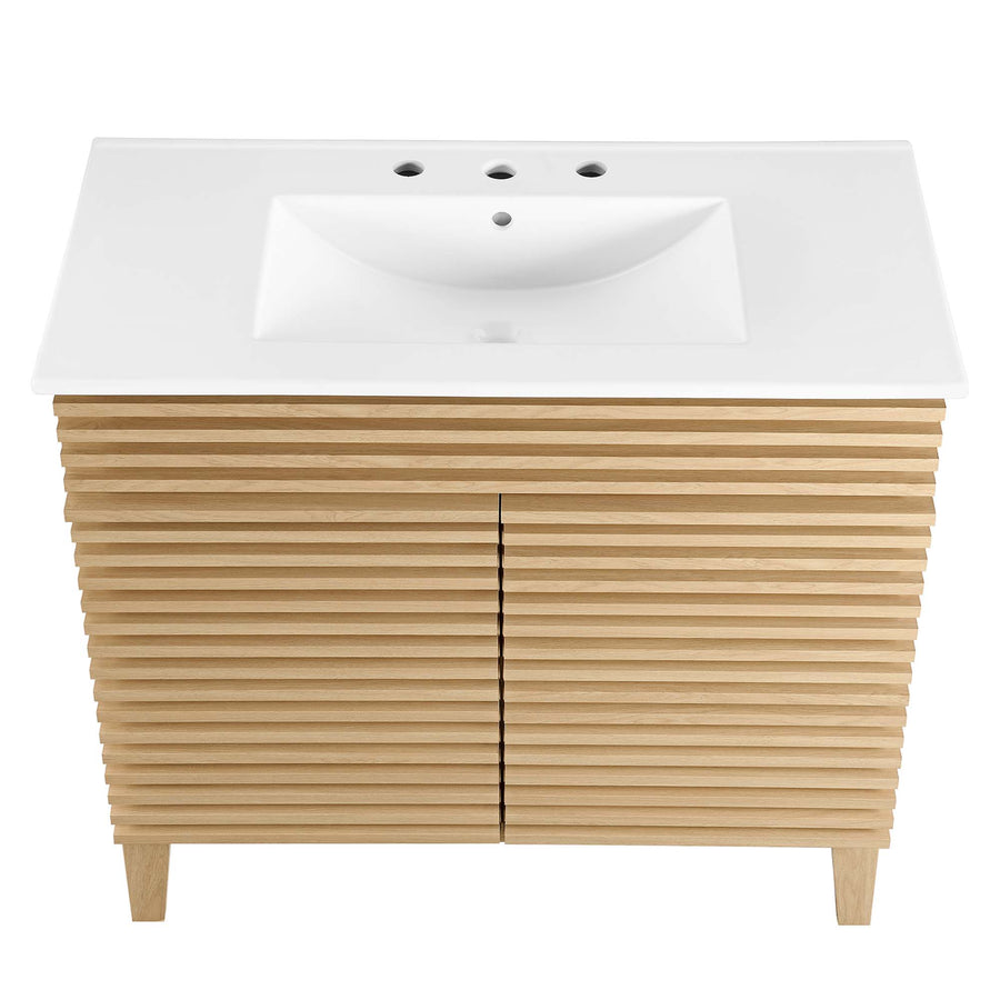 Vera 36" Bathroom Vanity in Oak White
