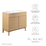 Vera 36" Bathroom Vanity in Oak White