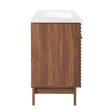 Vera 36" Bathroom Vanity in Walnut White