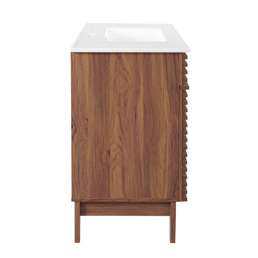 Vera 36" Bathroom Vanity in Walnut White