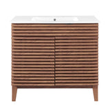 Vera 36" Bathroom Vanity in Walnut White