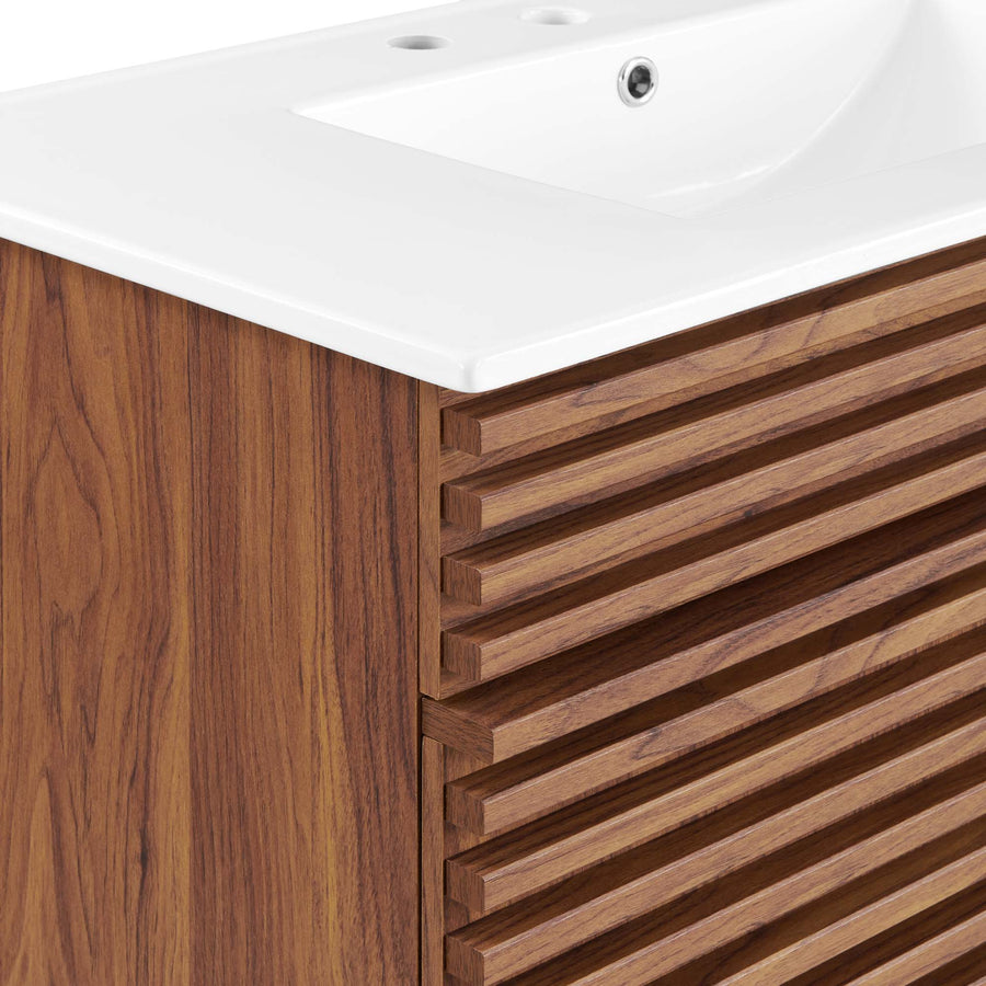 Vera 36" Bathroom Vanity in Walnut White