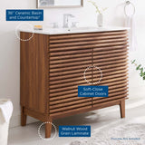 Vera 36" Bathroom Vanity in Walnut White