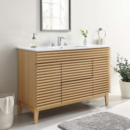 Render 48" Single Sink Bathroom Vanity by Furniture For America