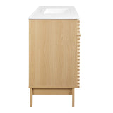 Vera 48" Single Sink Bathroom Vanity in Oak White