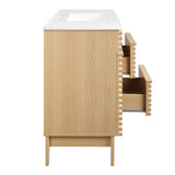 Vera 48" Single Sink Bathroom Vanity in Oak White