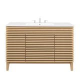 Vera 48" Single Sink Bathroom Vanity in Oak White