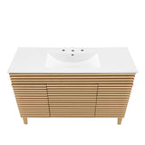 Vera 48" Single Sink Bathroom Vanity in Oak White
