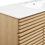 Vera 48" Single Sink Bathroom Vanity in Oak White