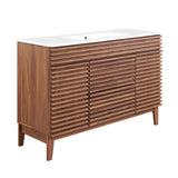 Vera 48" Single Sink Bathroom Vanity in Walnut White