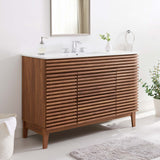 Vera 48" Single Sink Bathroom Vanity in Walnut White