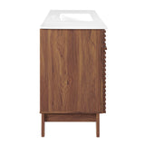 Vera 48" Single Sink Bathroom Vanity in Walnut White