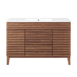 Vera 48" Single Sink Bathroom Vanity in Walnut White
