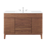 Vera 48" Single Sink Bathroom Vanity in Walnut White