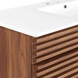 Vera 48" Single Sink Bathroom Vanity in Walnut White