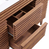 Vera 48" Single Sink Bathroom Vanity in Walnut White