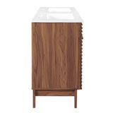 Vera 48" Double Sink Bathroom Vanity in Walnut White