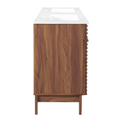 Render 48" Double Sink Bathroom Vanity by Furniture For America