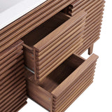 Vera 48" Double Sink Bathroom Vanity in Walnut White