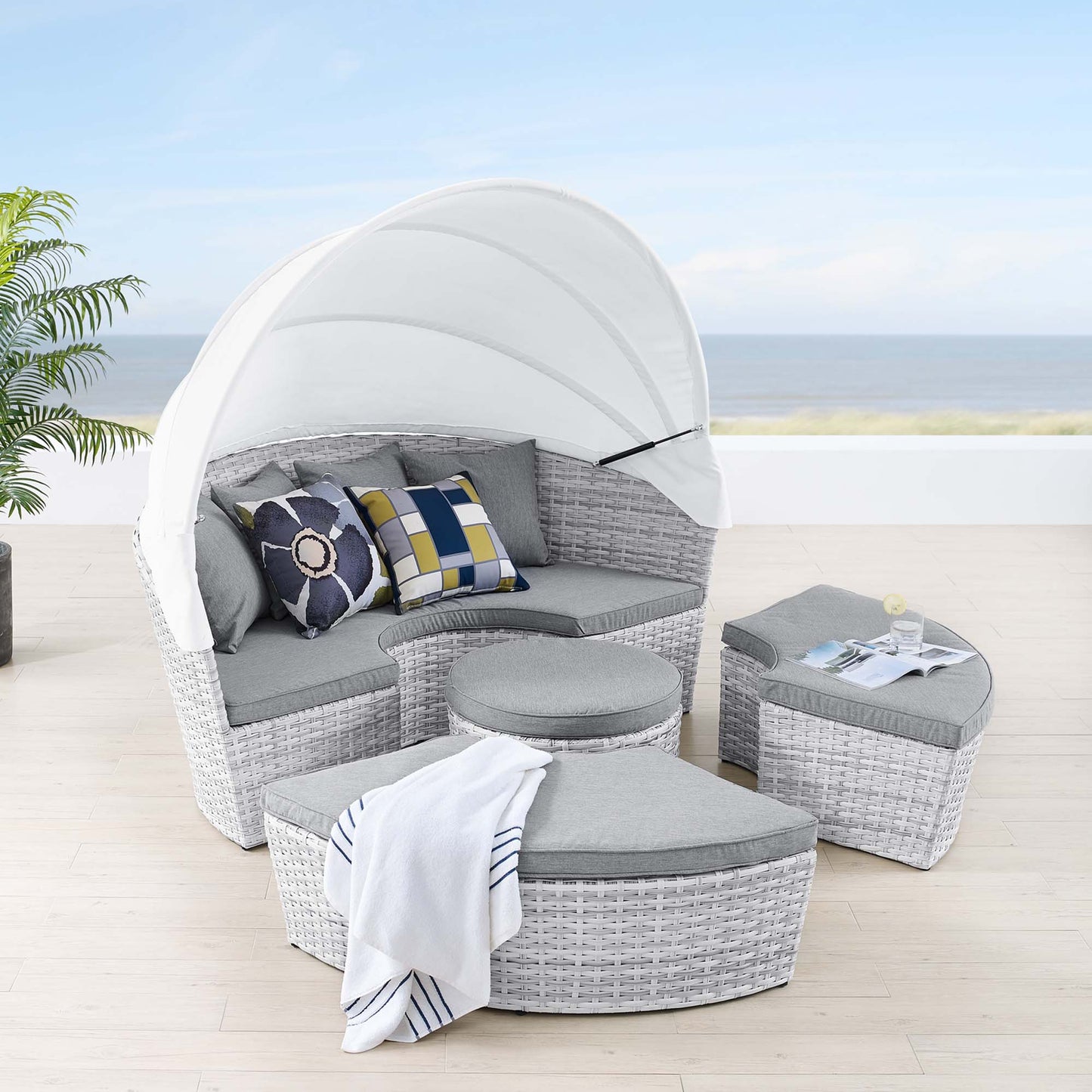 Scottsdale Canopy Outdoor Patio Daybed by Furniture For America