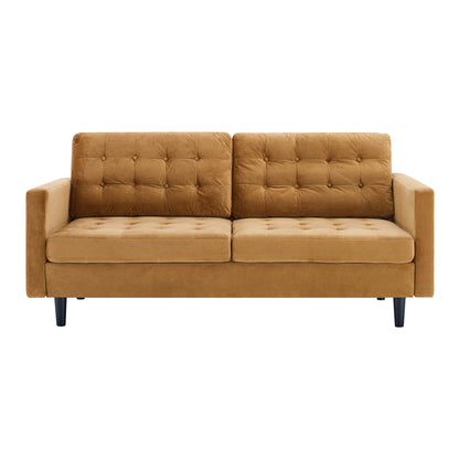 Exalt Tufted Performance Velvet Sofa by Furniture for America