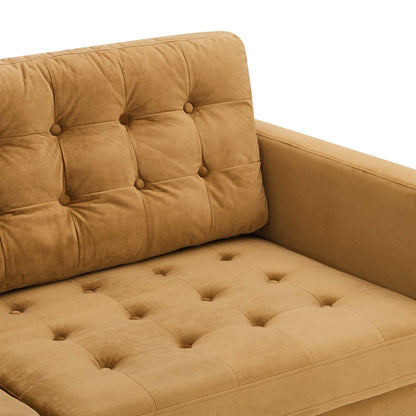 Exalt Tufted Performance Velvet Sofa by Furniture for America