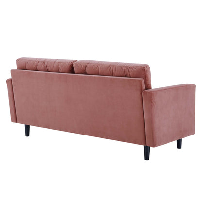 Exalt Tufted Performance Velvet Sofa by Furniture for America