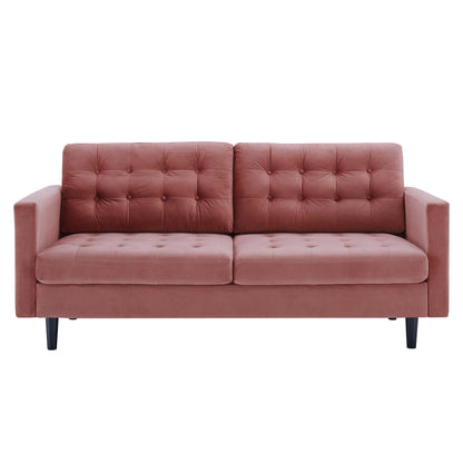Exalt Tufted Performance Velvet Sofa by Furniture for America