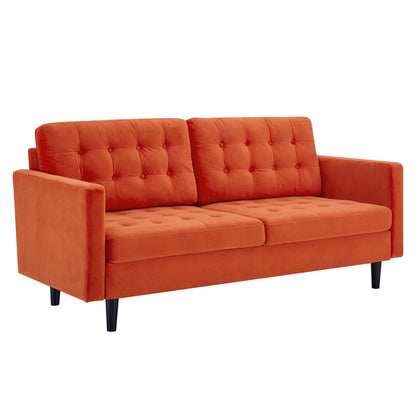 Exalt Tufted Performance Velvet Sofa by Furniture for America