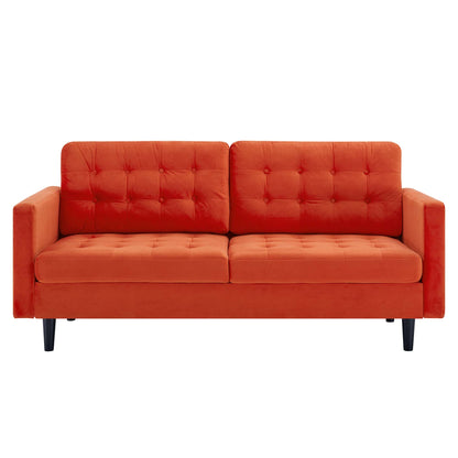 Exalt Tufted Performance Velvet Sofa by Furniture for America