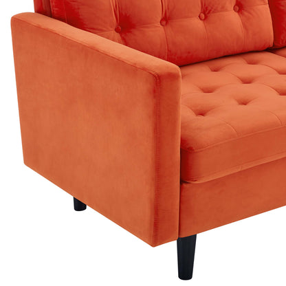 Exalt Tufted Performance Velvet Sofa by Furniture for America
