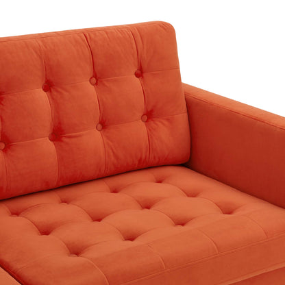 Exalt Tufted Performance Velvet Sofa by Furniture for America