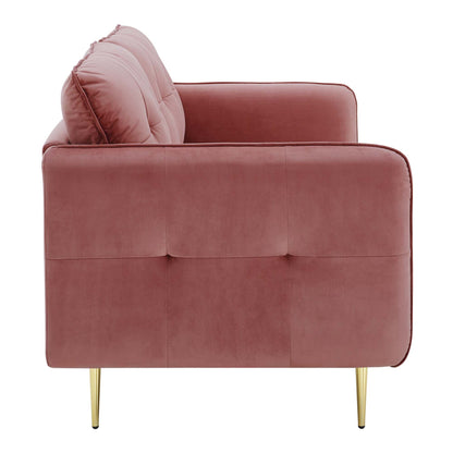 Cameron Tufted Performance Velvet Sofa by Furniture for America