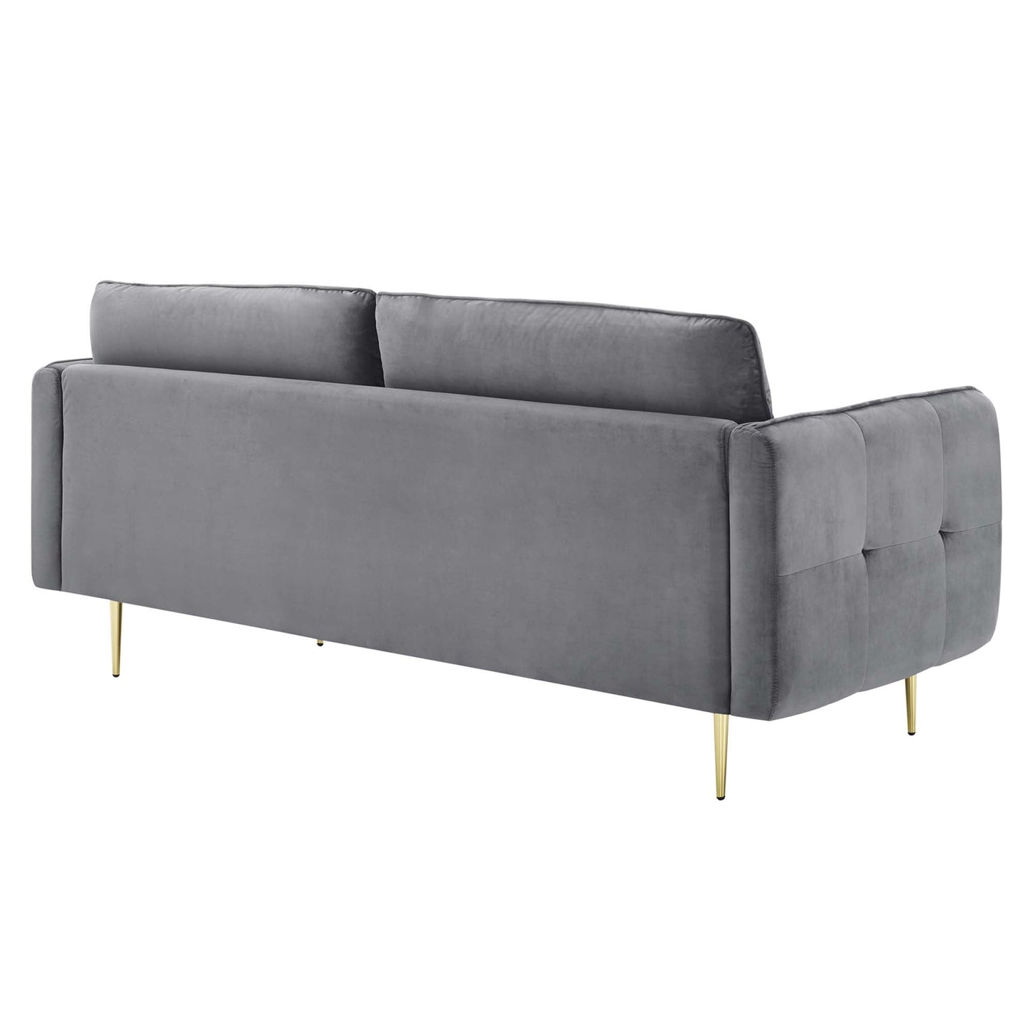 Cameron Tufted Performance Velvet Sofa by Furniture for America