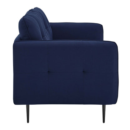 Cameron Tufted Fabric Sofa by Furniture for America