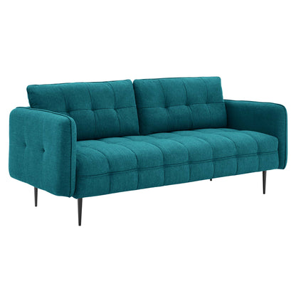 Cameron Tufted Fabric Sofa by Furniture for America