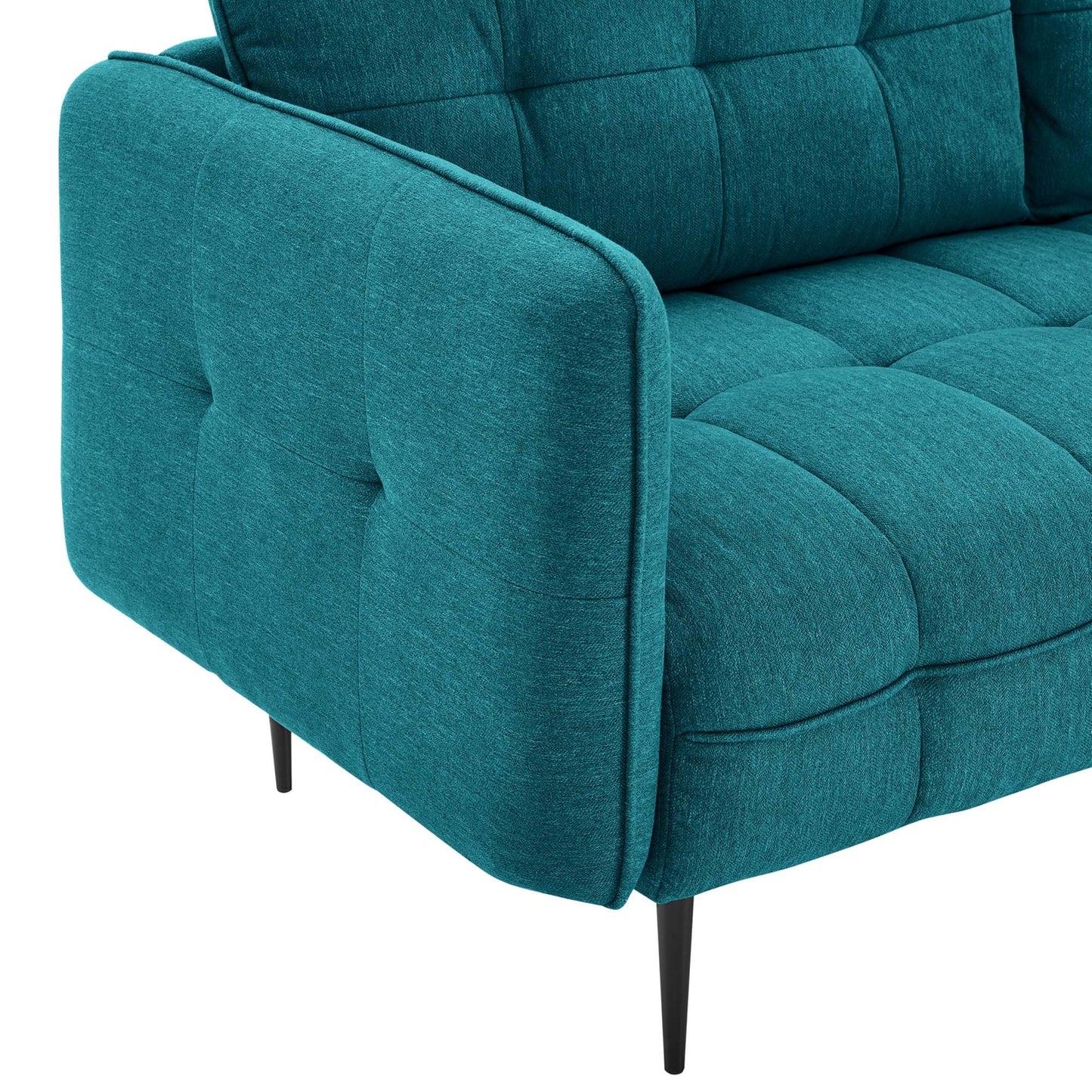 Cameron Tufted Fabric Sofa by Furniture for America