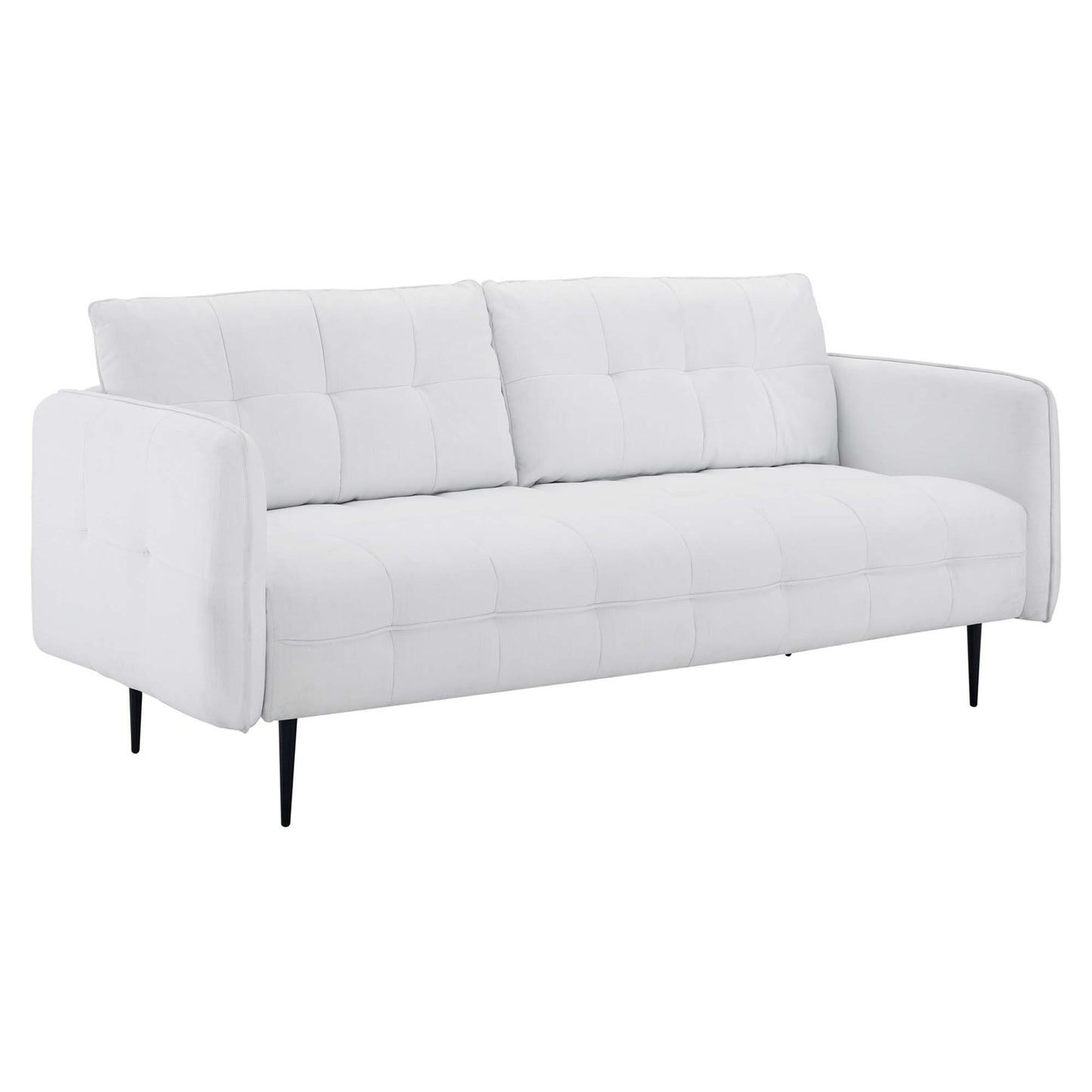 Cameron Tufted Fabric Sofa by Furniture for America