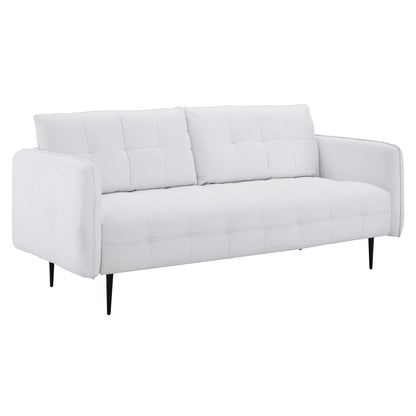 Cameron Tufted Fabric Sofa by Furniture for America