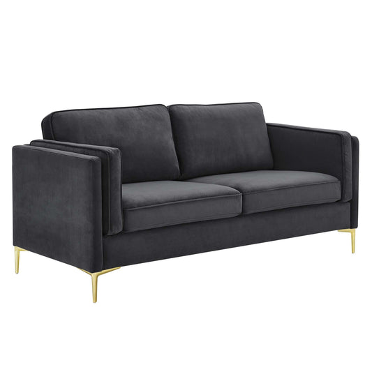 Kaiya Performance Velvet Sofa by Furniture for America