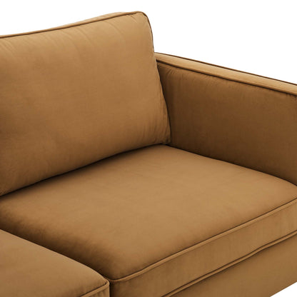 Kaiya Performance Velvet Sofa by Furniture for America